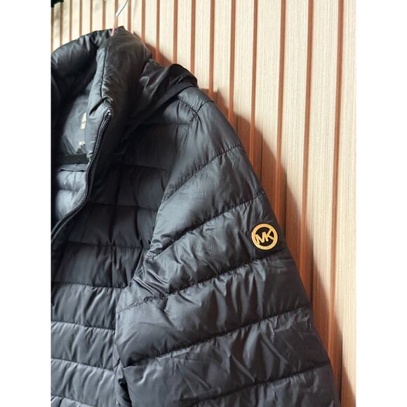 Michael Michael Kors Packable Down Puffer Jacket Black Women’s Size M - Picture 11 of 14